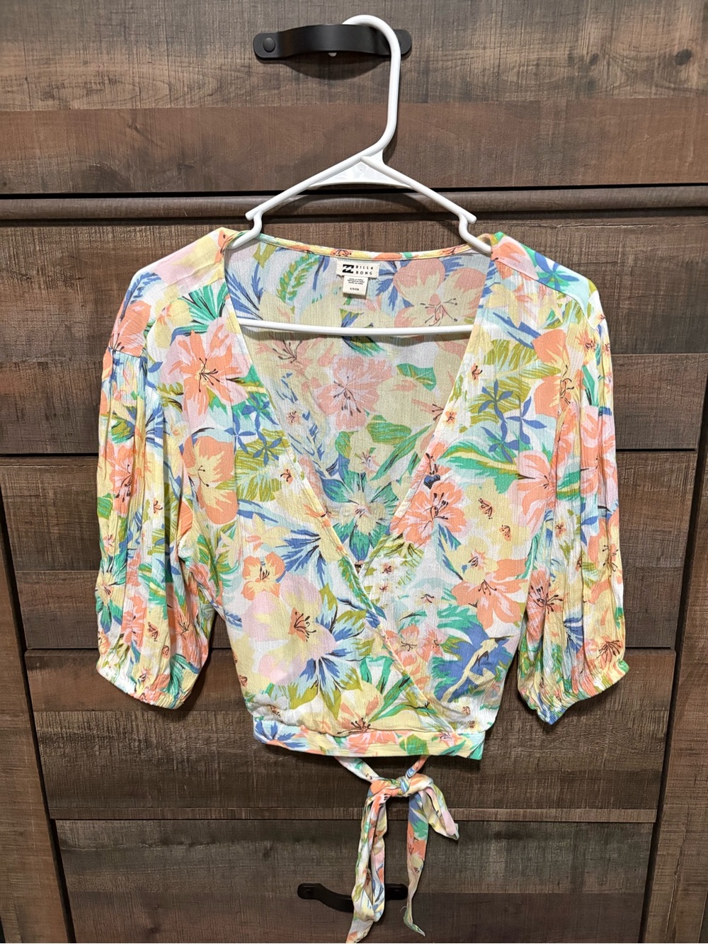 Billabong Floral Wrap Crop Top